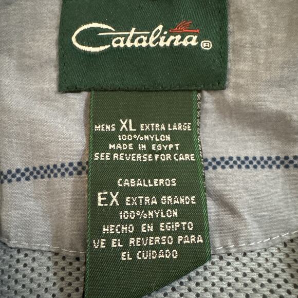 Vintage Catalina Men’s Size XL Blue Windbreaker Golf Zip Up Jacket Front Pockets - Picture 3 of 6
